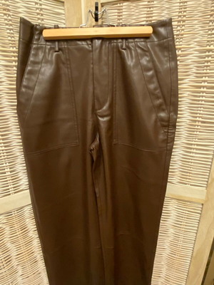 Brown Zara faux leather pants like new