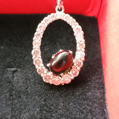 Vintage hanging earrings Galerie Tsangarakis silver 925 with topaz and zircon like new