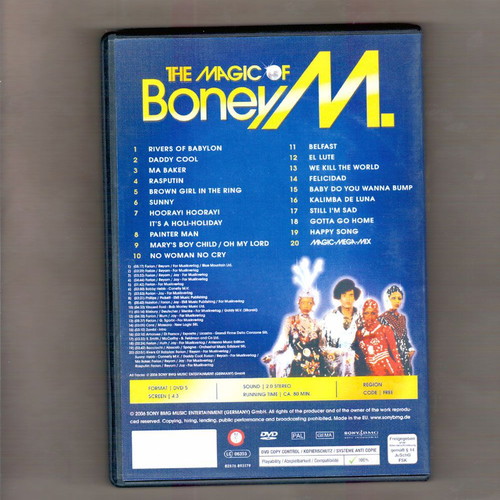 BONEY M The Magic of DVD like new