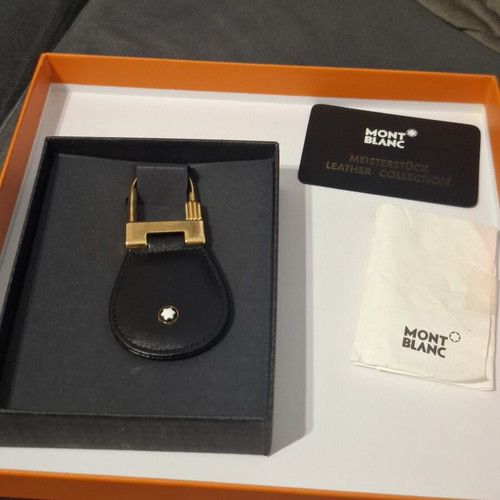 Montblanc Meisterstück δερμάτινο μπρελόκ κλειδιών μαύρο και χρυσό
