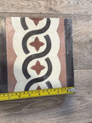 Vintage cement floor tiles 20x20 used, authentic