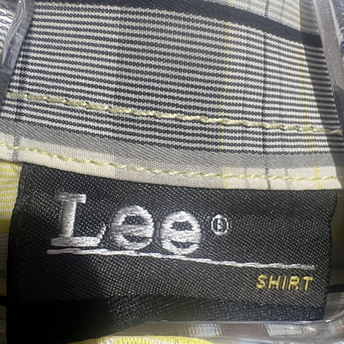 Lee 100% cotton shirt, black and yellow, size L