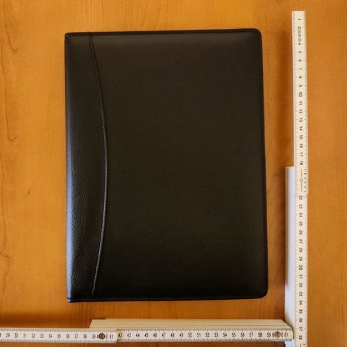 Premium leather folder with calculator and pen new