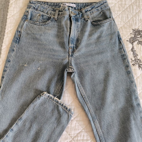Zara mom fit high waist jeans like new, blue, size S