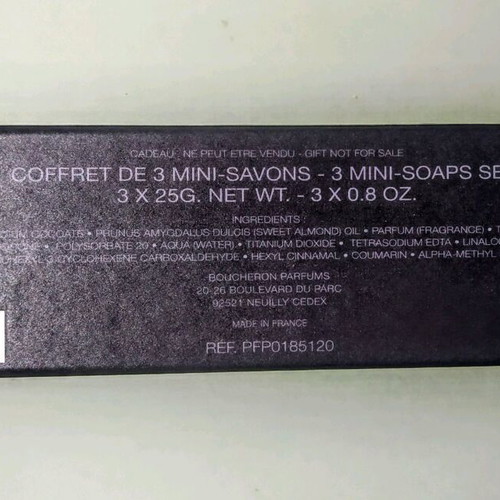 Boucheron Paris set of 3 aromatic soaps new