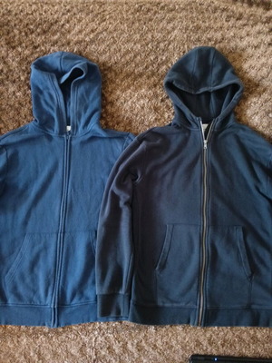 M&S and H&M jackets like new, blue and black, with hood and pockets