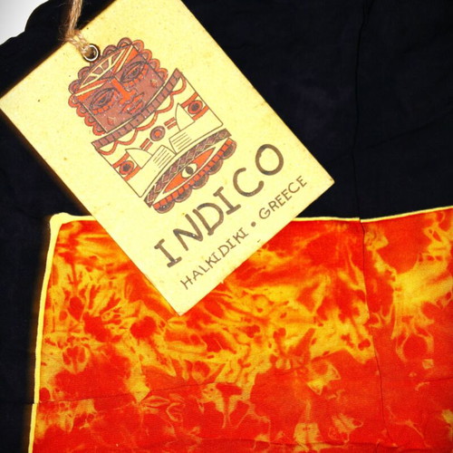 Batik Painting On Cloth Handmade Pareo Scarf Multicolor