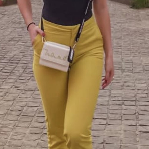 Karol yellow XS office pants like new