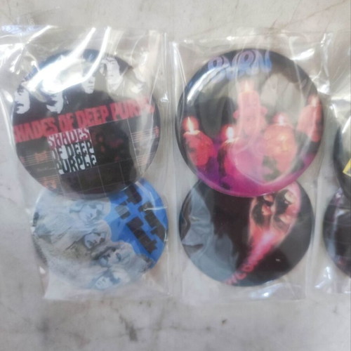 Deep Purple large pin badge set of 9, one small Perfect Strangers