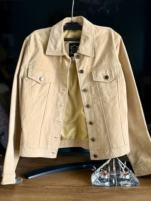 Δερμάτινο jacket καστορ σαν καινούργιο, μπεζ
