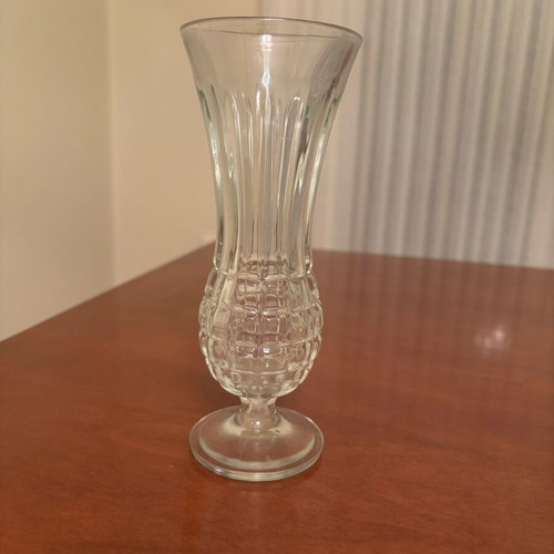 Vintage crystal vases like new, set of 2, height 17cm