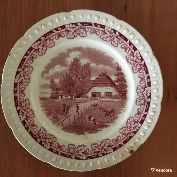  Vintage porselanino piato Societe Ceramique Maastricht - Boerenhoeve
