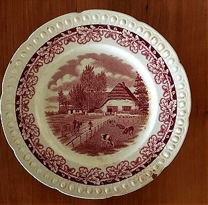 Vintage πορσελάνινο πιάτο Societe Ceramique Maastricht - Boerenhoeve