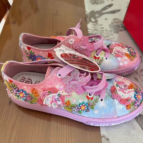 Lelli Kelly canvas sneakers with unicorn girl size 33 new, multicolor