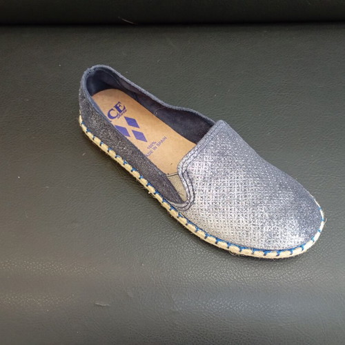 Espadrilles Ace blue genuine leather made in Spain
