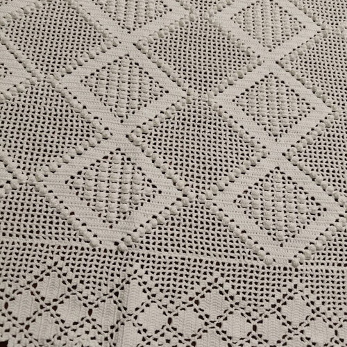 Handmade knitted blanket like new, dimensions 180x200