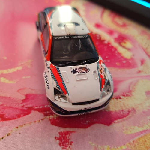 Ford Focus WRC 1:43 scale collectible used with wear