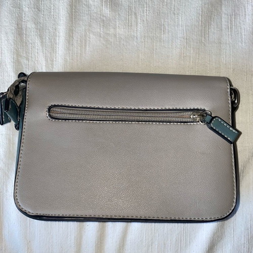 David Jones crossbody bag used gray-turquoise