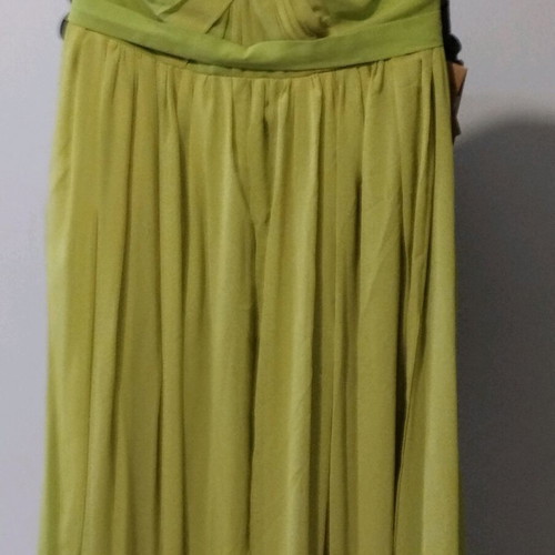 Evening dress new, size 4XL, green, muslin and satin
