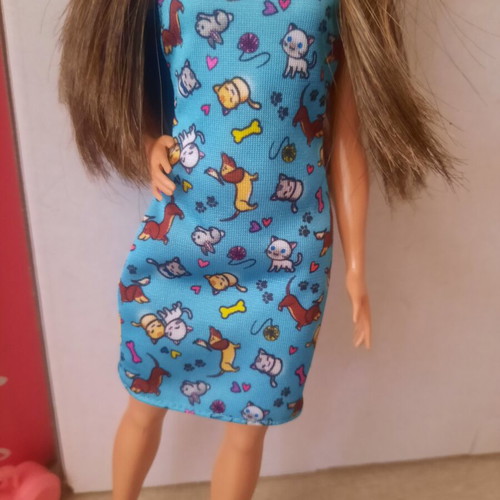 Barbie Fashionistas #97 Petite Doll with Pet Vet Dress