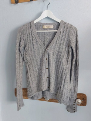 Zara cardigan used, cotton spring, gray, size S