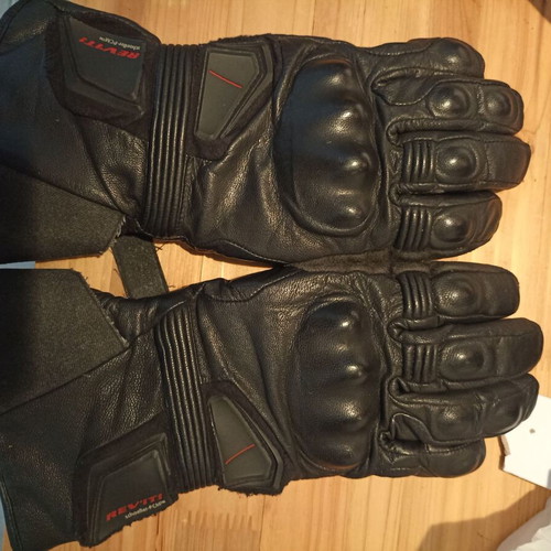 Revit leather motorcycle gloves used, size small