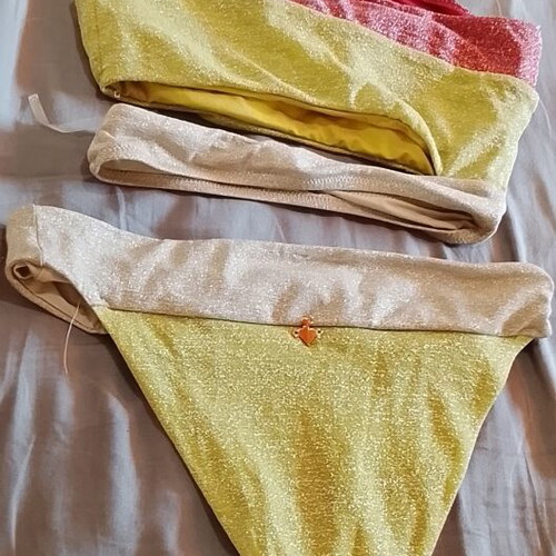 Sugarfree swimwear set 3 pieces like new, size S, metallic fibers