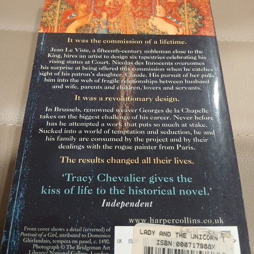 The Lady and the Unicorn by Tracy Chevalier like new, English
