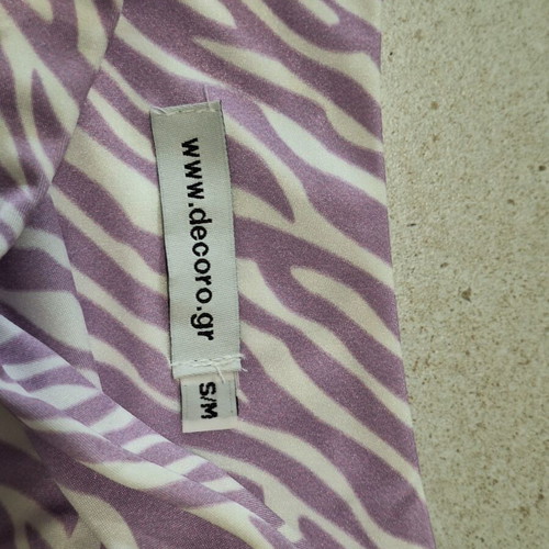 Decoro Lilac Zebra Print Bikini Set new, size S/M