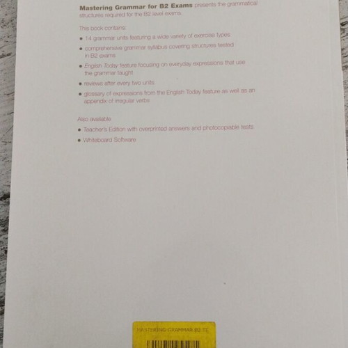 Mastering Grammar for B2 Exams Teacher's Edition like new