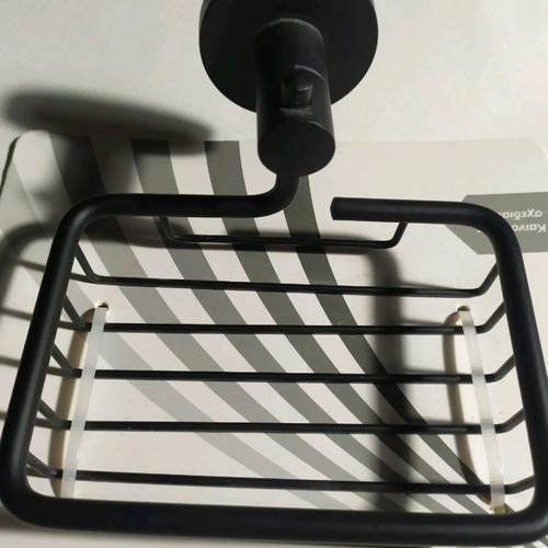 Soap holder metal construction black color new