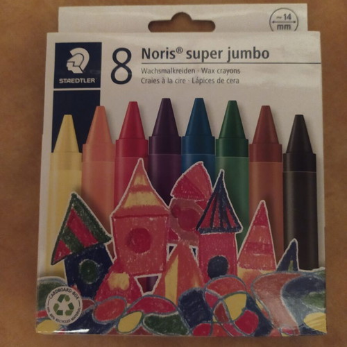 Steadler Noris Super Jumbo wax crayons set of 8