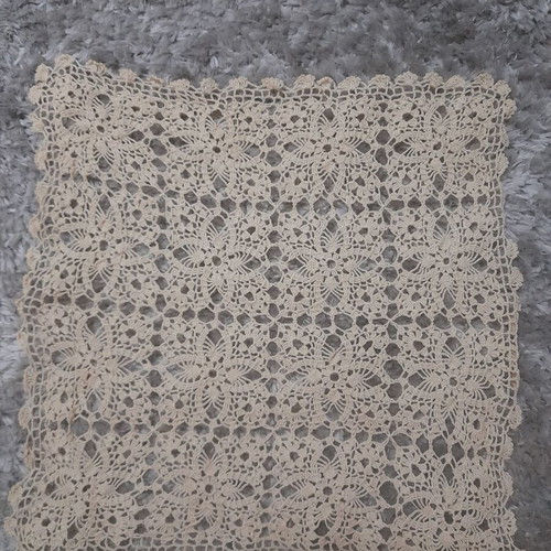 Handmade doily like new, ecru-beige