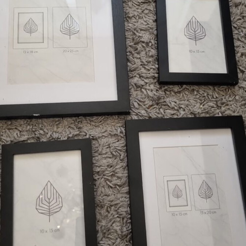 Photo frames used, set of 4 pieces