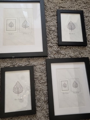 Photo frames used, set of 4 pieces