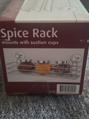 Spice rack new with suction cups for wall mounting