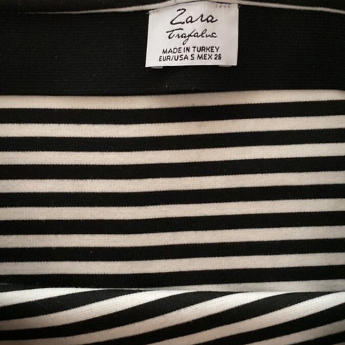 Zara mini striped skirt black and white new