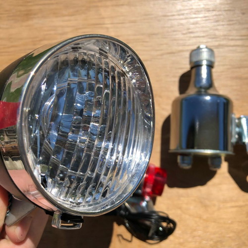 PANCH Bicycle Dynamo Lighting Set 12V6W new with rear light
