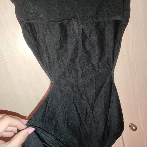 Bodysuit used with sheer top and open back size M