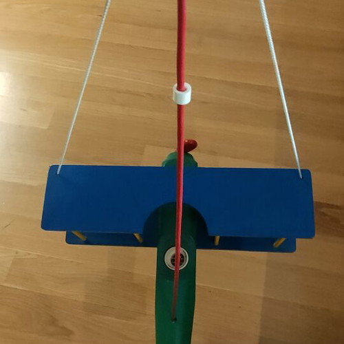 Wooden children's ceiling light airplane like new