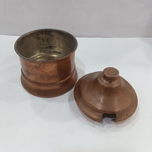 Vintage Handmade Copper Cheese Container like new with Brass Label