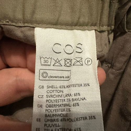 COS men's pants like new, size M, taupe color, elastic waist