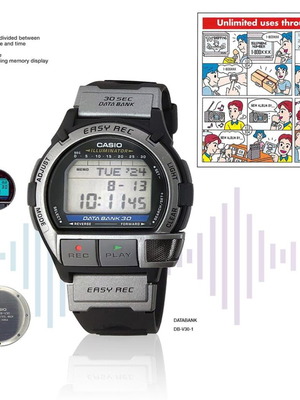 Casio DB-V30-1 voice recorder watch used, collectible