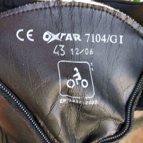 Oxtar motorcycle boots used, leather, size 43