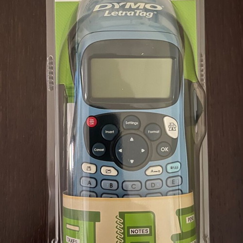 Dymo LetraTag LT-100H electronic label maker blue color new