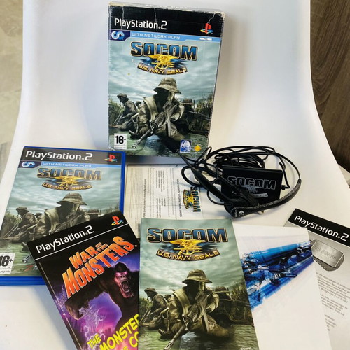 Socom US Navy Seals PS2 game with headset, used, English