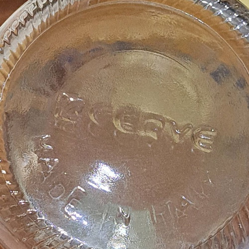 Cerve Transparent Glass Water Bottle with Spring like new, made in Italy