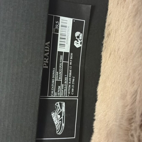 Prada sneakers like new, size 39.5, white and beige