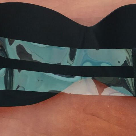 Strapless bra new, black without straps