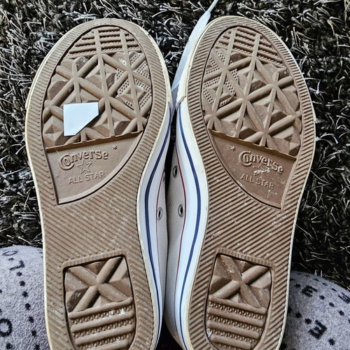 Converse All Star athletic shoes used, white, size 37.5 with high hidden insole
